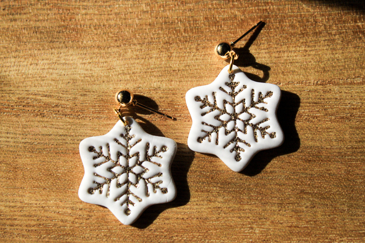 Gold Glitter Snowflakes