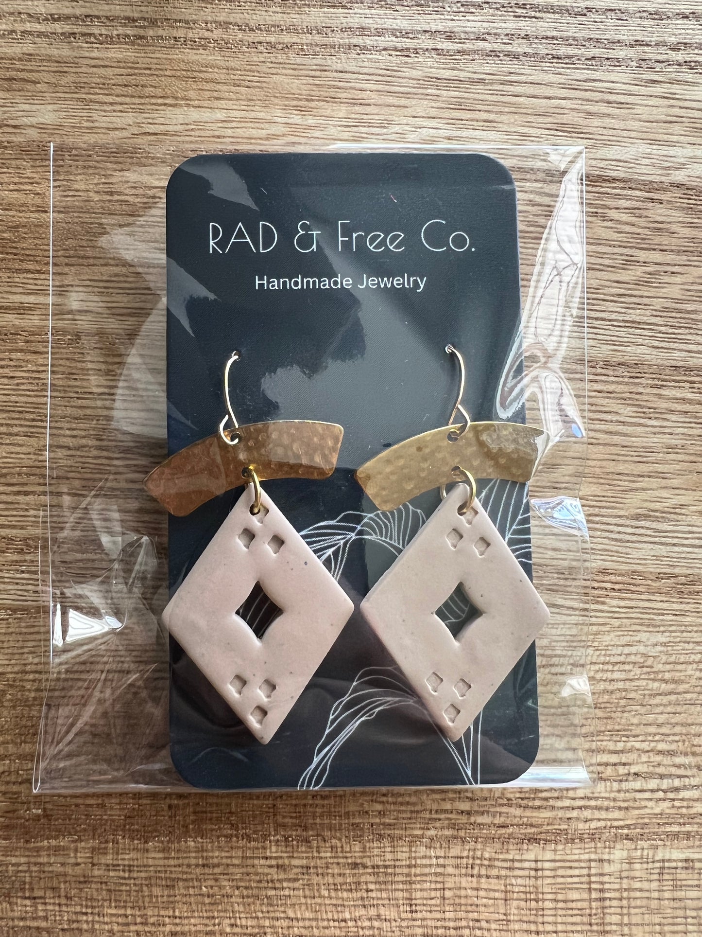 Tan Diamond Dangles