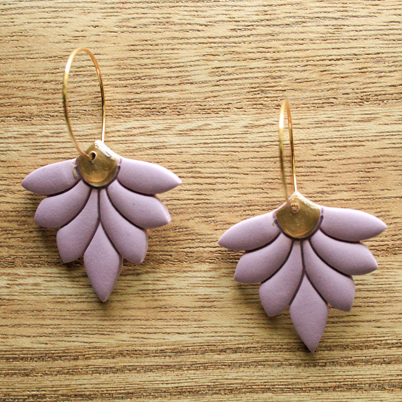 Lilac Flower Hoops