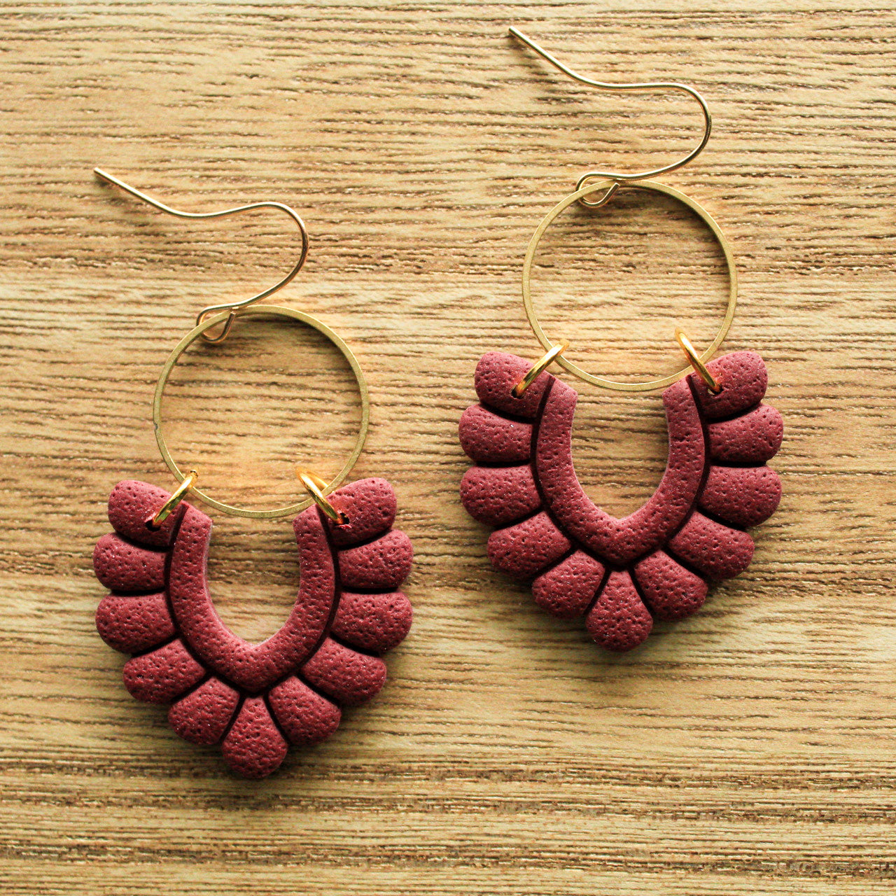 Bubbly Brass Circle Dangles