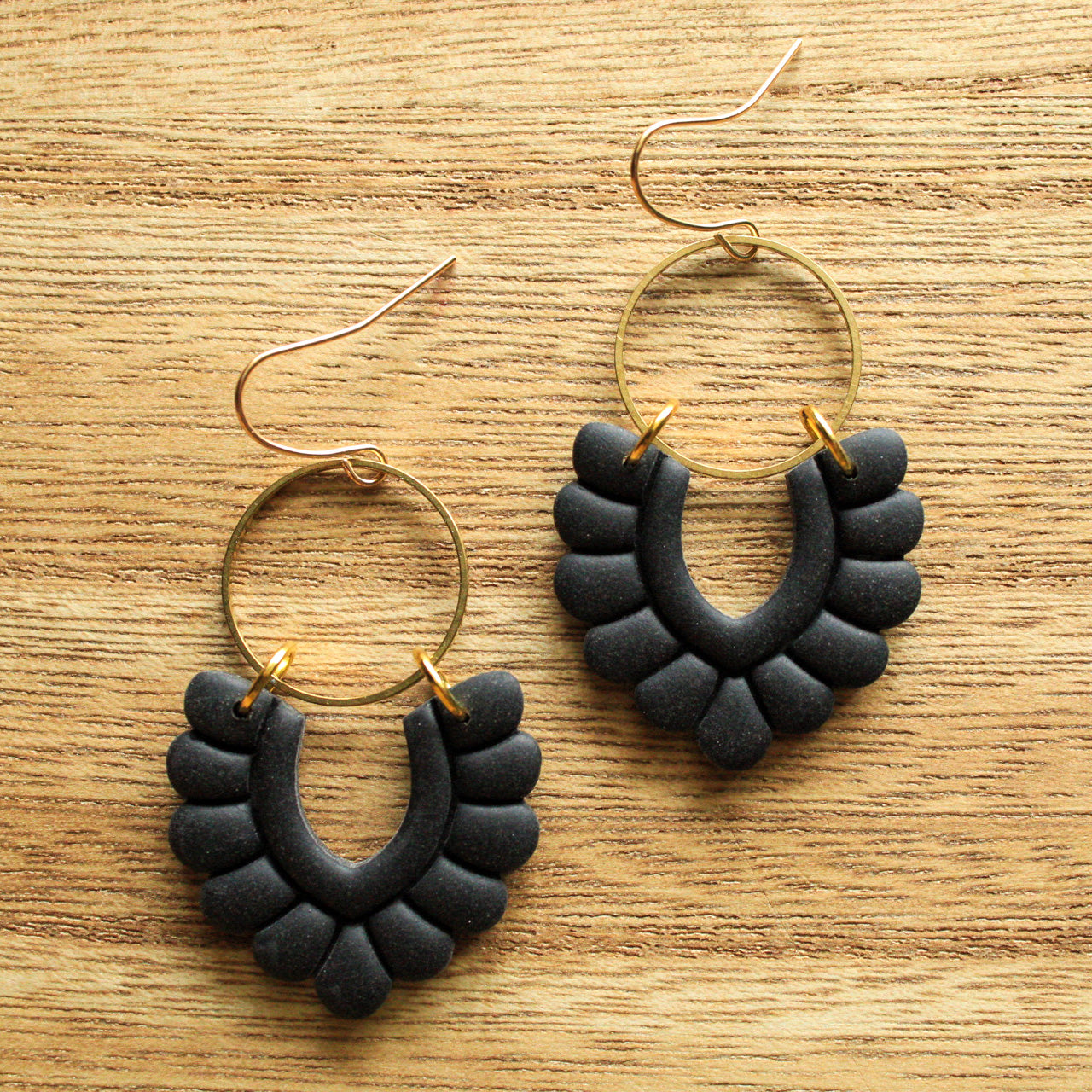 Bubbly Brass Circle Dangles