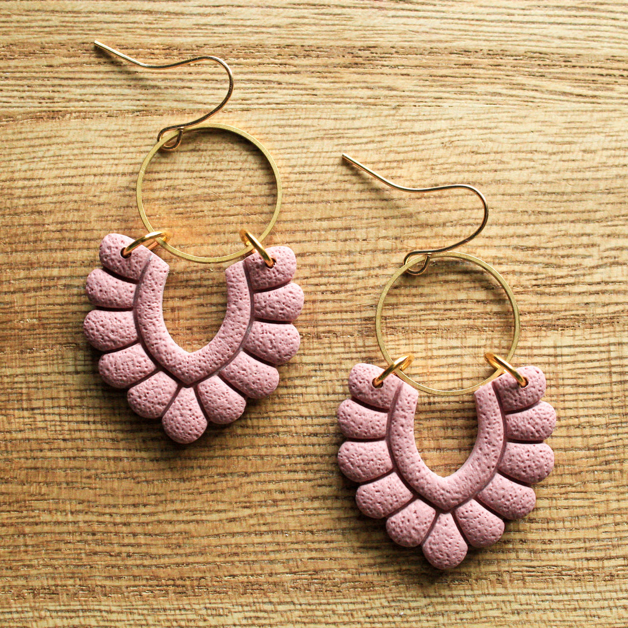 Bubbly Brass Circle Dangles